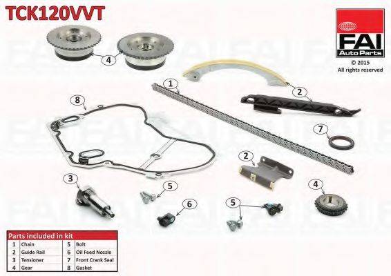 FAI AUTOPARTS TCK120VVT Комплект мети приводу розподільного валу