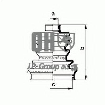 JP GROUP 3343700419 Комплект пильника, приводний вал