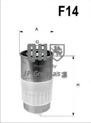 JP GROUP 1418701109 Паливний фільтр