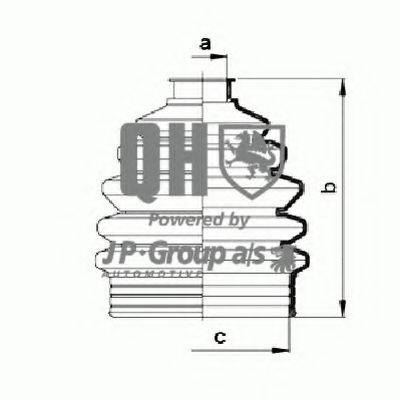 JP GROUP 1243602319 Комплект пильника, приводний вал