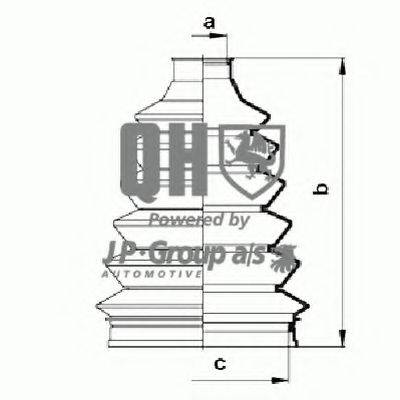 JP GROUP 1243600419 Комплект пильника, приводний вал