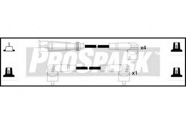 STANDARD OES1345 Комплект дротів запалювання