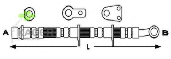 KAGER 380364 Гальмівний шланг