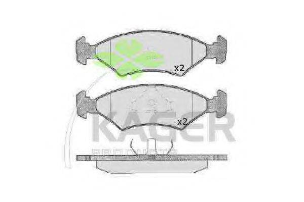 KAGER 350083 Комплект гальмівних колодок, дискове гальмо