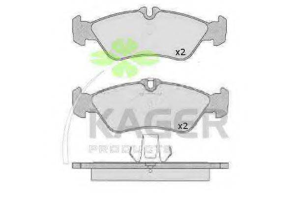 KAGER 350158 Комплект гальмівних колодок, дискове гальмо