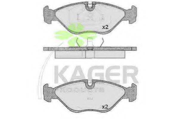 KAGER 350195 Комплект гальмівних колодок, дискове гальмо