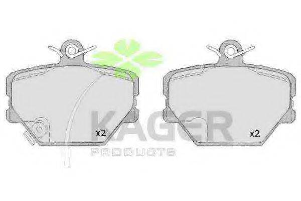 KAGER 350460 Комплект гальмівних колодок, дискове гальмо