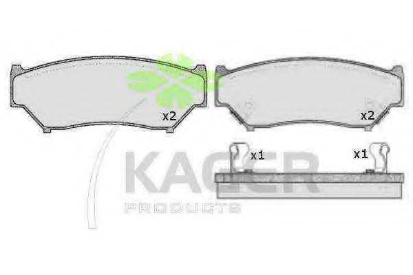 KAGER 350662 Комплект гальмівних колодок, дискове гальмо