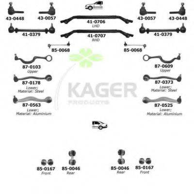 KAGER 800098 Підвіска колеса