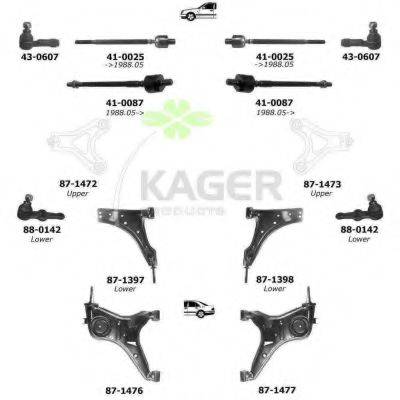 KAGER 800108 Підвіска колеса