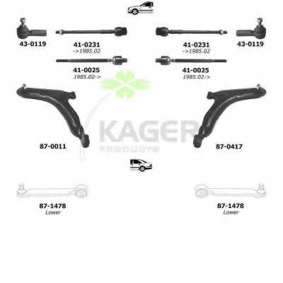 KAGER 800300 Підвіска колеса