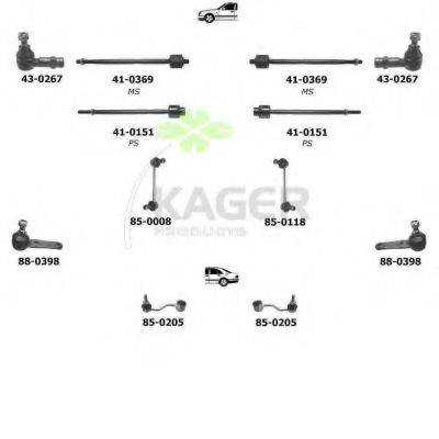 KAGER 800322 Підвіска колеса