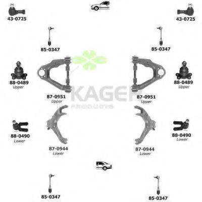 KAGER 800440 Підвіска колеса
