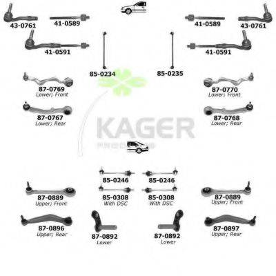 KAGER 800456 Підвіска колеса