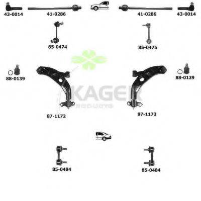 KAGER 800655 Підвіска колеса