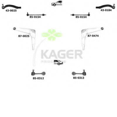 KAGER 800756 Підвіска колеса