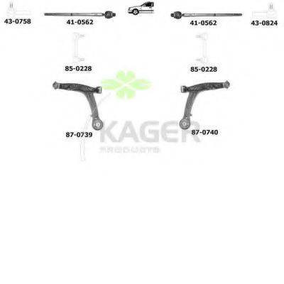 KAGER 800817 Підвіска колеса