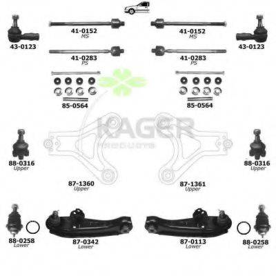 KAGER 800903 Підвіска колеса