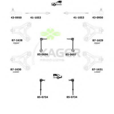 KAGER 800995 Підвіска колеса