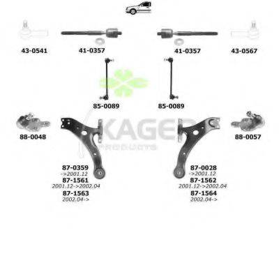 KAGER 801007 Підвіска колеса