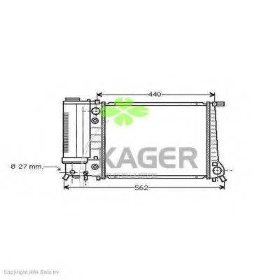 KAGER 310108 Радіатор, охолодження двигуна