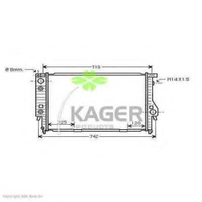 KAGER 310114 Радіатор, охолодження двигуна