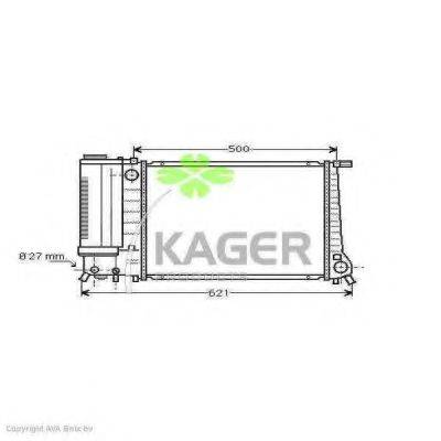 KAGER 310130 Радіатор, охолодження двигуна