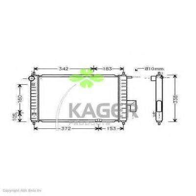 KAGER 310307 Радіатор, охолодження двигуна