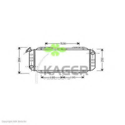 KAGER 310311 Радіатор, охолодження двигуна