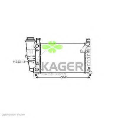 KAGER 310379 Радіатор, охолодження двигуна