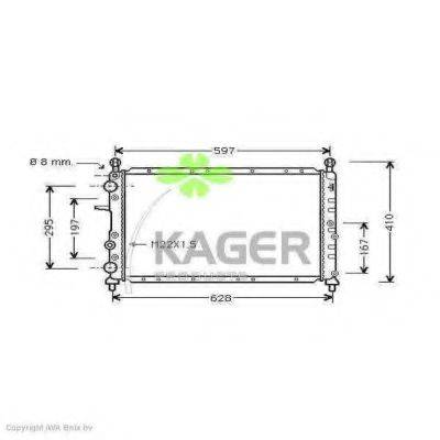 KAGER 310390 Радіатор, охолодження двигуна