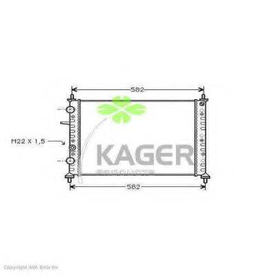 KAGER 310411 Радіатор, охолодження двигуна