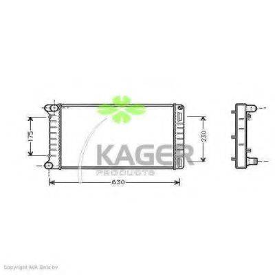 KAGER 310428 Радіатор, охолодження двигуна