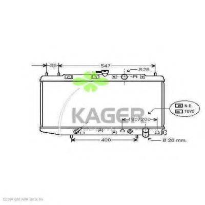 KAGER 310484 Радіатор, охолодження двигуна