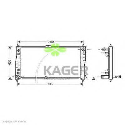 KAGER 310560 Радіатор, охолодження двигуна