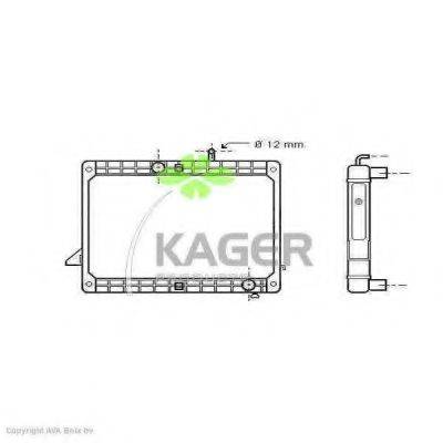 KAGER 310577 Радіатор, охолодження двигуна