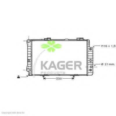 KAGER 310619 Радіатор, охолодження двигуна