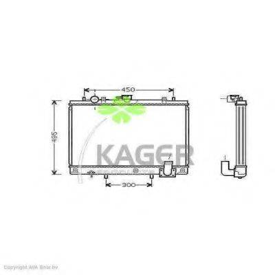 KAGER 310692 Радіатор, охолодження двигуна