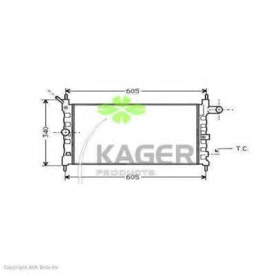 KAGER 310738 Радіатор, охолодження двигуна