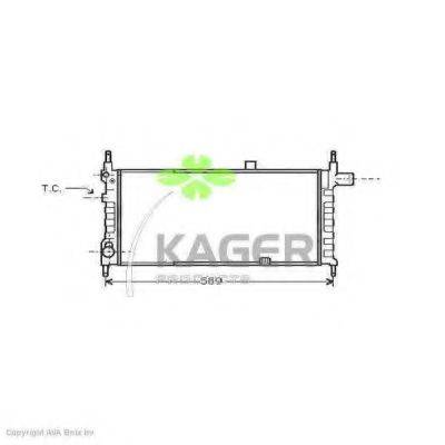 KAGER 310747 Радіатор, охолодження двигуна