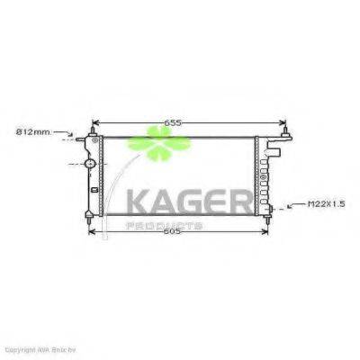 KAGER 310768 Радіатор, охолодження двигуна