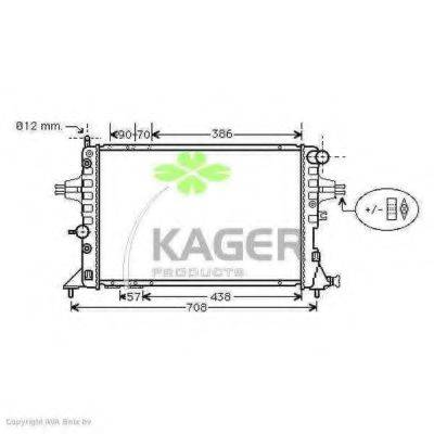 KAGER 310815 Радіатор, охолодження двигуна