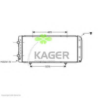 KAGER 310861 Радіатор, охолодження двигуна