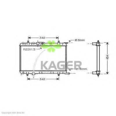 KAGER 310877 Радіатор, охолодження двигуна