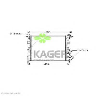 KAGER 310920 Радіатор, охолодження двигуна