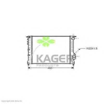 KAGER 310932 Радіатор, охолодження двигуна