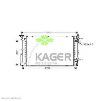 KAGER 310962 Радіатор, охолодження двигуна