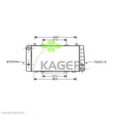 KAGER 310998 Радіатор, охолодження двигуна