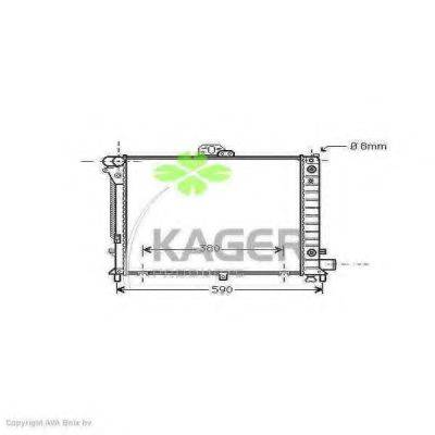 KAGER 311006 Радіатор, охолодження двигуна