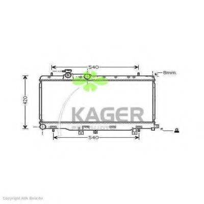 KAGER 311036 Радіатор, охолодження двигуна